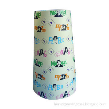 PP Lamp Shade with Offset Printing, Self-assemble, Flat Packing, Optional Colors and Measures